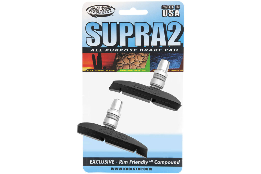 Kool-stop koolstop remschoenen t3 v-brake supra2 zwart (2st)