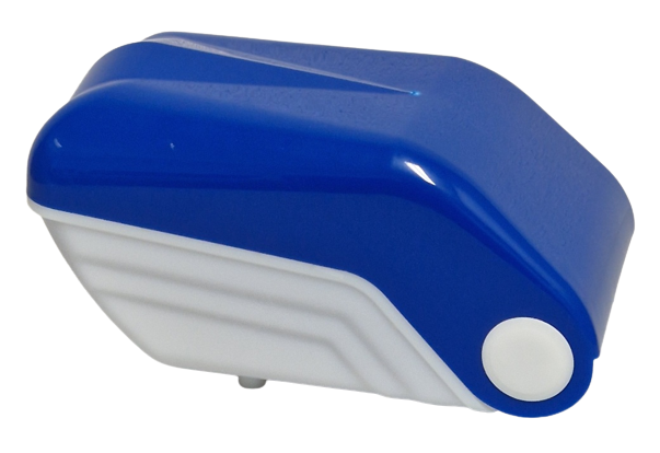 Amk koffer box met scharnier deksel blauw wit exclusief bevestiging
