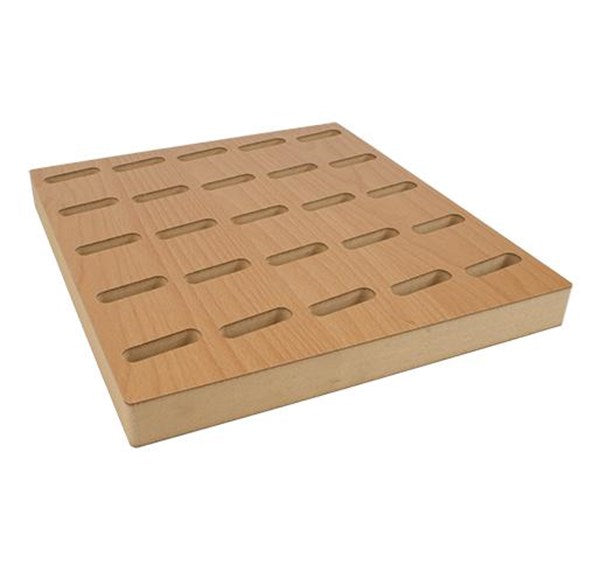 Widek houten bellen blok - display 32x30 cm geschikt voor 25 bellen