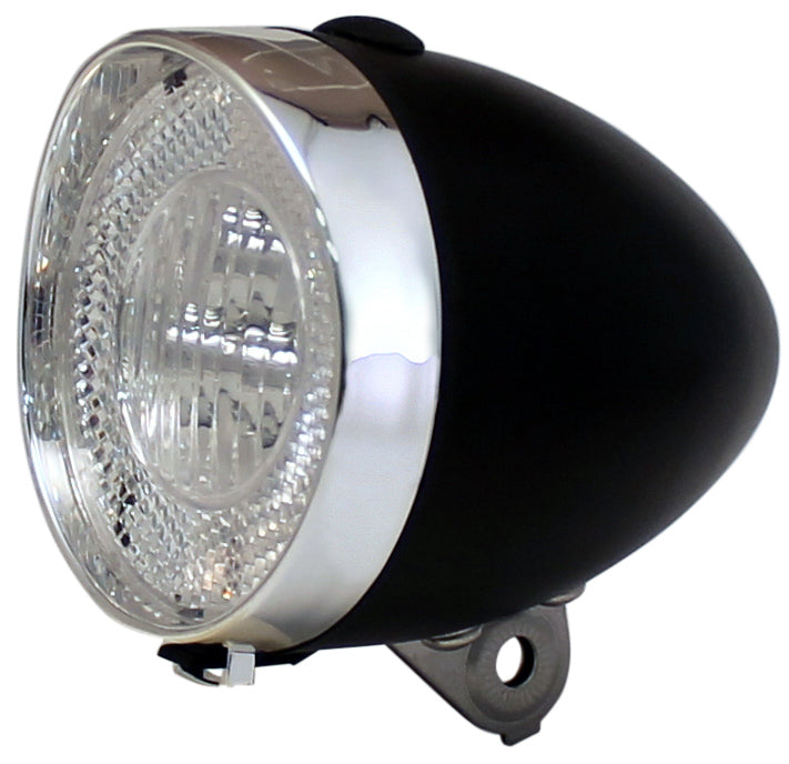 Marwi led koplamp klassiek zwart 3-led incl. batt. op kaart