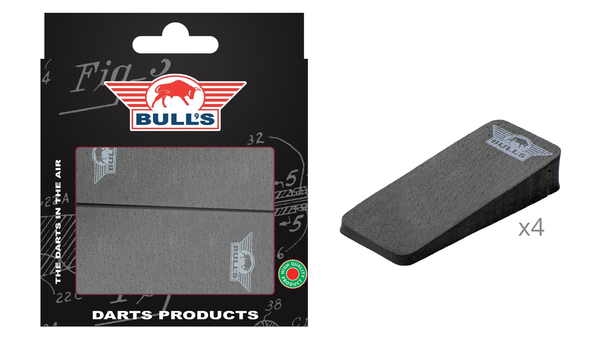 Bull's Foam Wedges 4pcs.