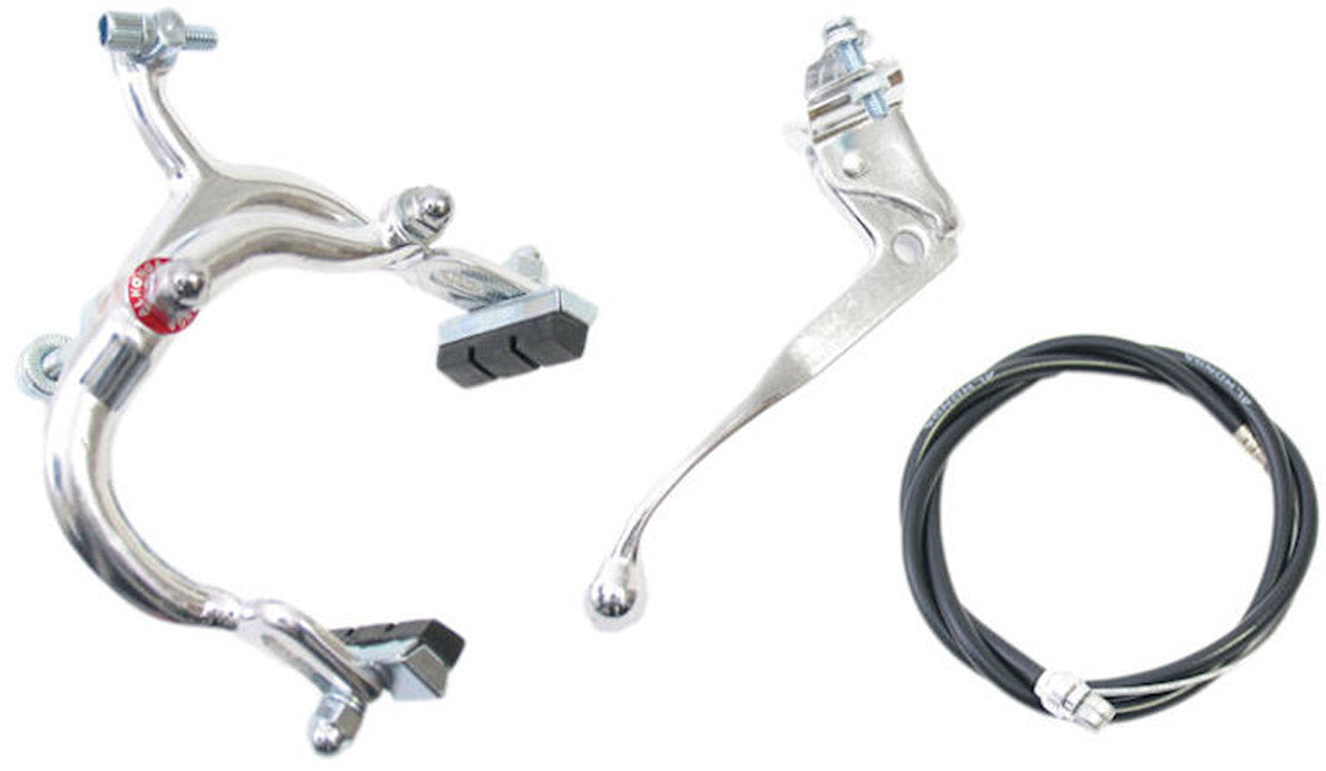 Remset fiets voor + achter - zilver