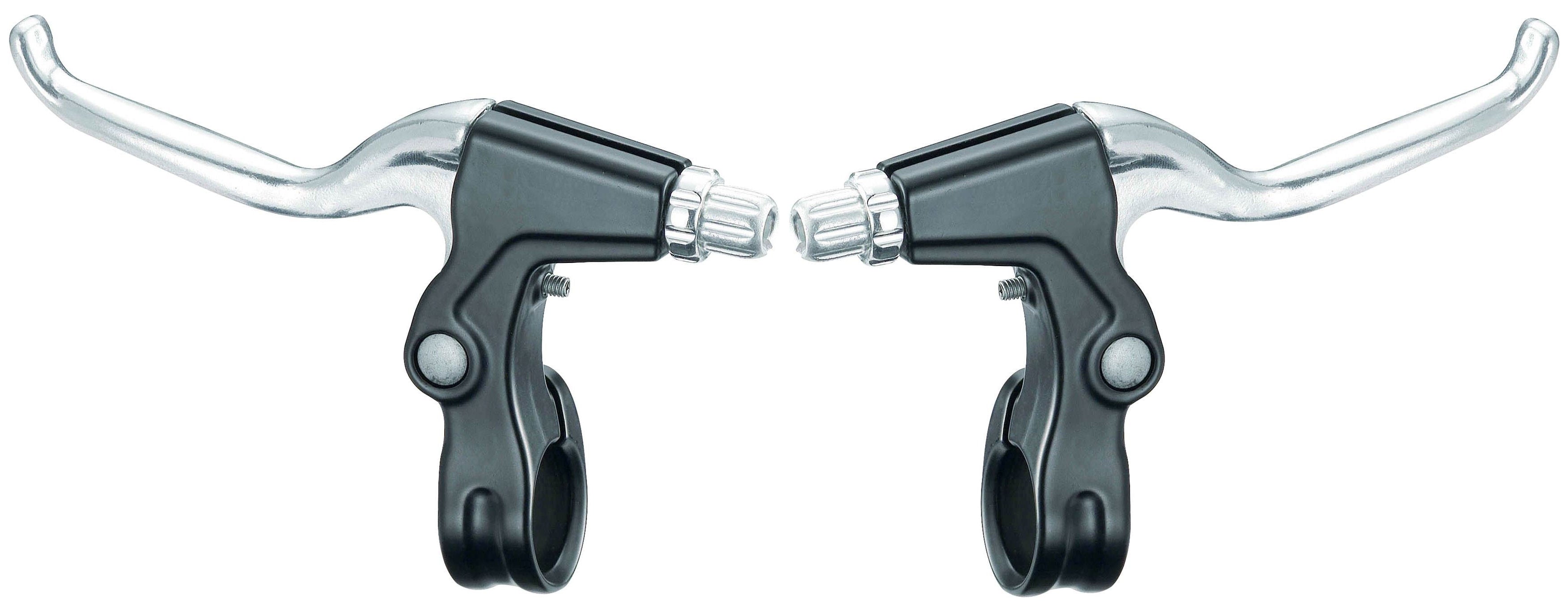 Remgreepset aluminium Edge 3-vingers - zwart/zilver (op kaart)