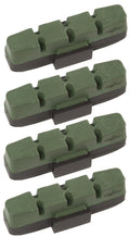 Remblokset Magura HS33 hydro - zwart/groen (per 4 stuks)