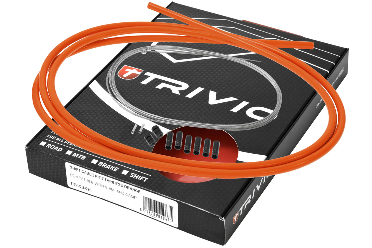 Trivio - compleet derailleur kit rvs oranje
