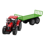 Tractor met platte kar 1:32