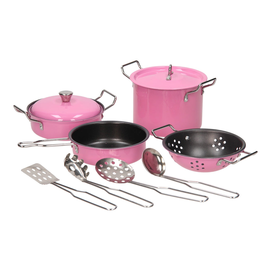 Roze pannenset, 11dlg.