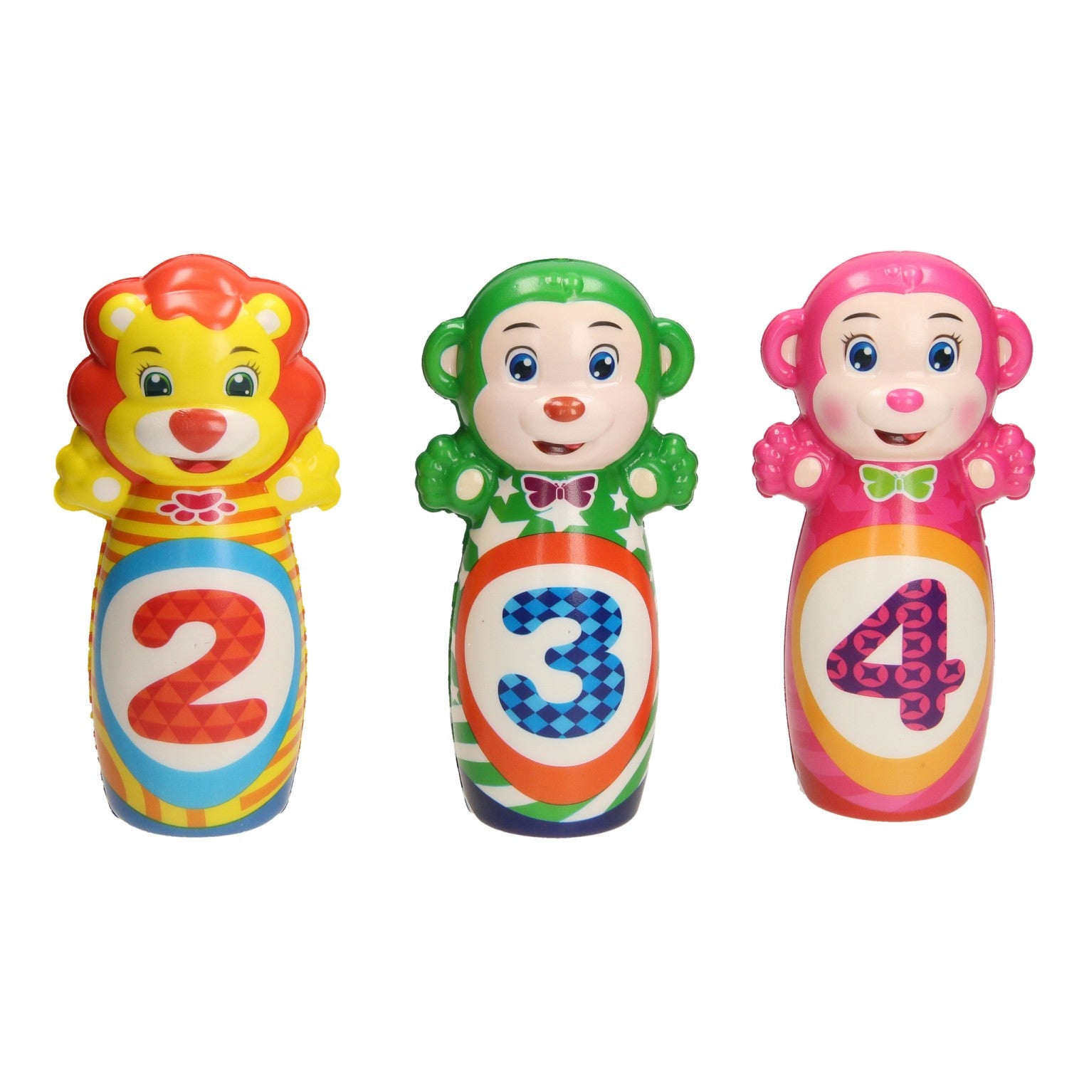 Foam Kegelspel Dieren, 10dlg.