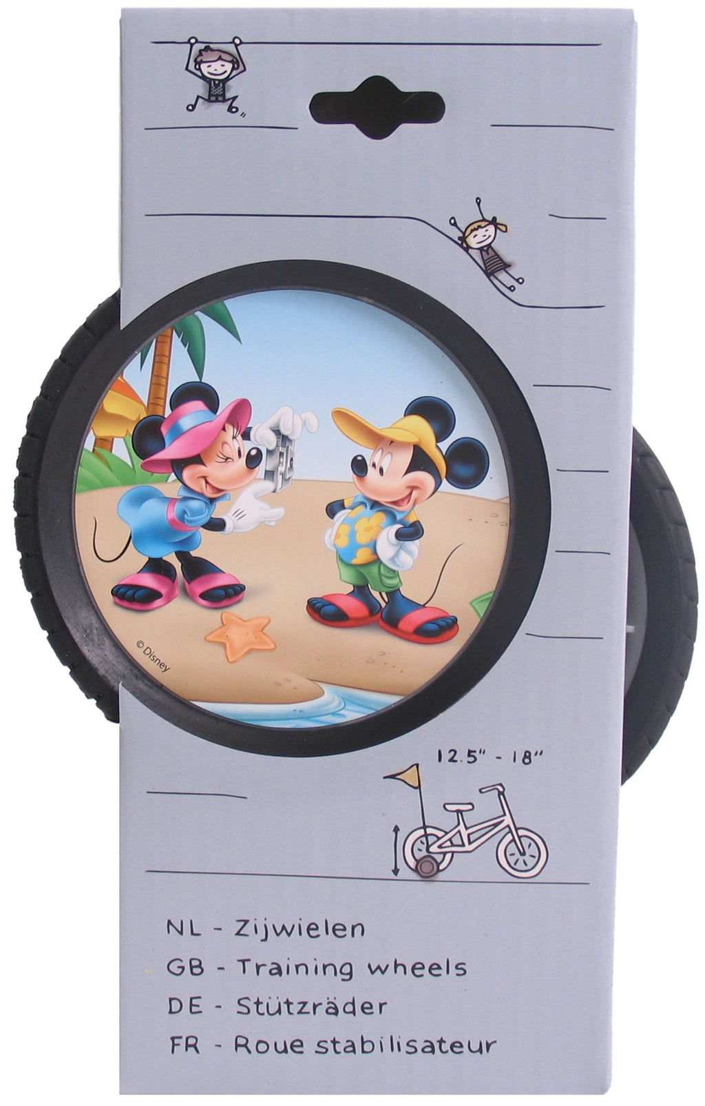 Zijwielen Widek Mickey Mouse voor 12½" - 18" fietsen
