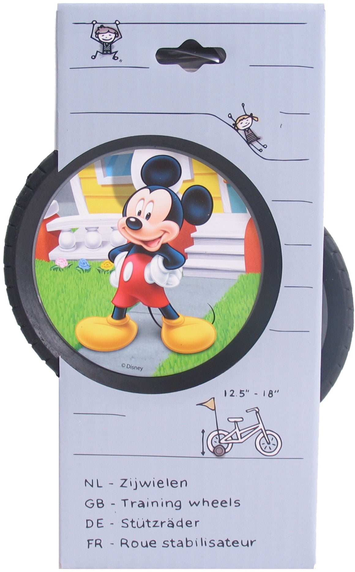 Zijwielen Widek Mickey Mouse voor 12½" - 18" fietsen