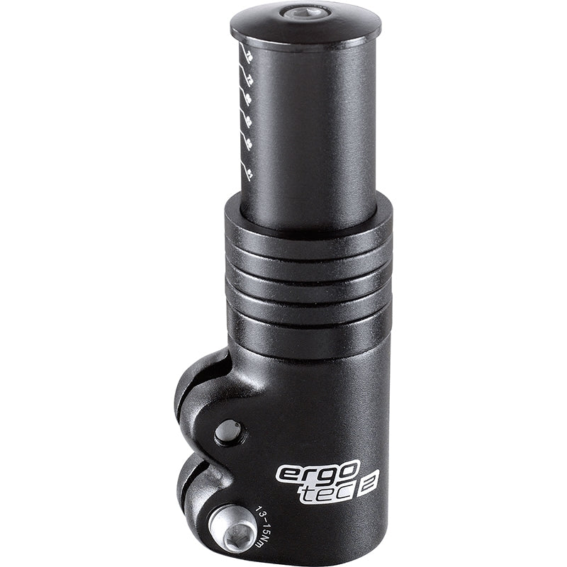 Ergotec stuurpen verlenger ahead 3 - 1-1 8 al6061 t6 - zwart
