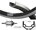 Kgs Achterwiel 28 inch etrto 622 alu zwart zac19 nexus 3 r.brake