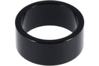 Trivio - spacer 15mm 1 1/8" aluminium zwart 3 stuks