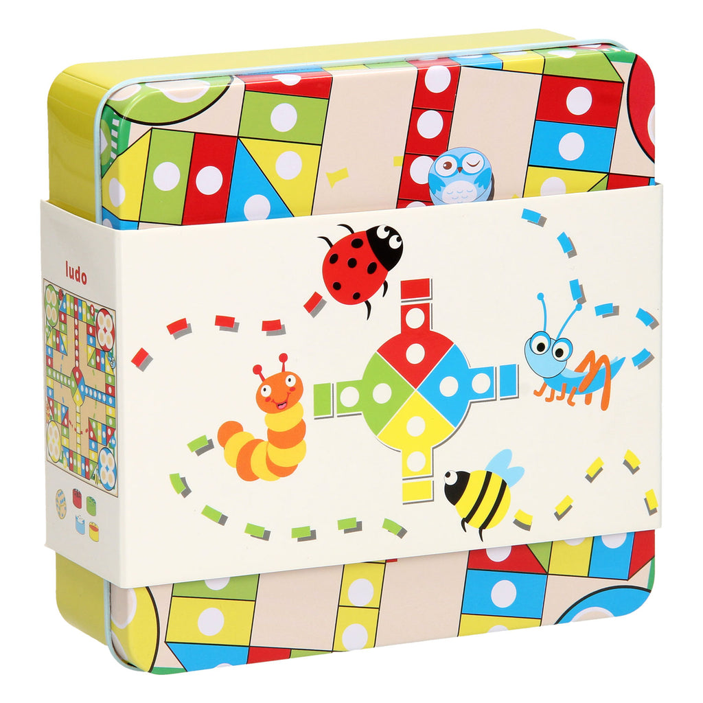 Houten Ludo & Boter Kaas en Eieren Reisspel, 2in1