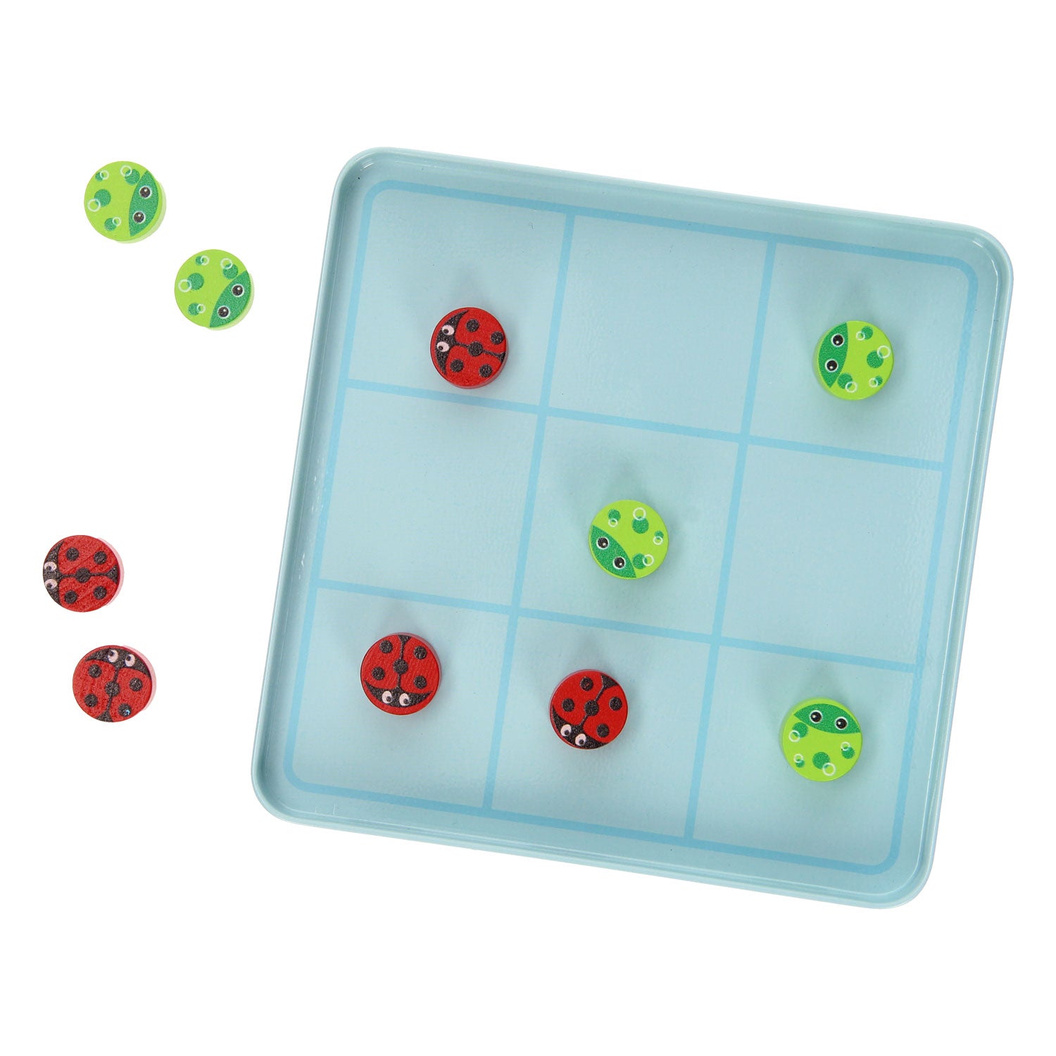 Houten Ludo & Boter Kaas en Eieren Reisspel, 2in1