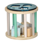 Houten Vormenstoof Pastel Blauw