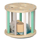 Houten Vormenstoof Pastel Blauw
