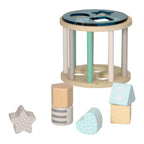 Houten Vormenstoof Pastel Blauw