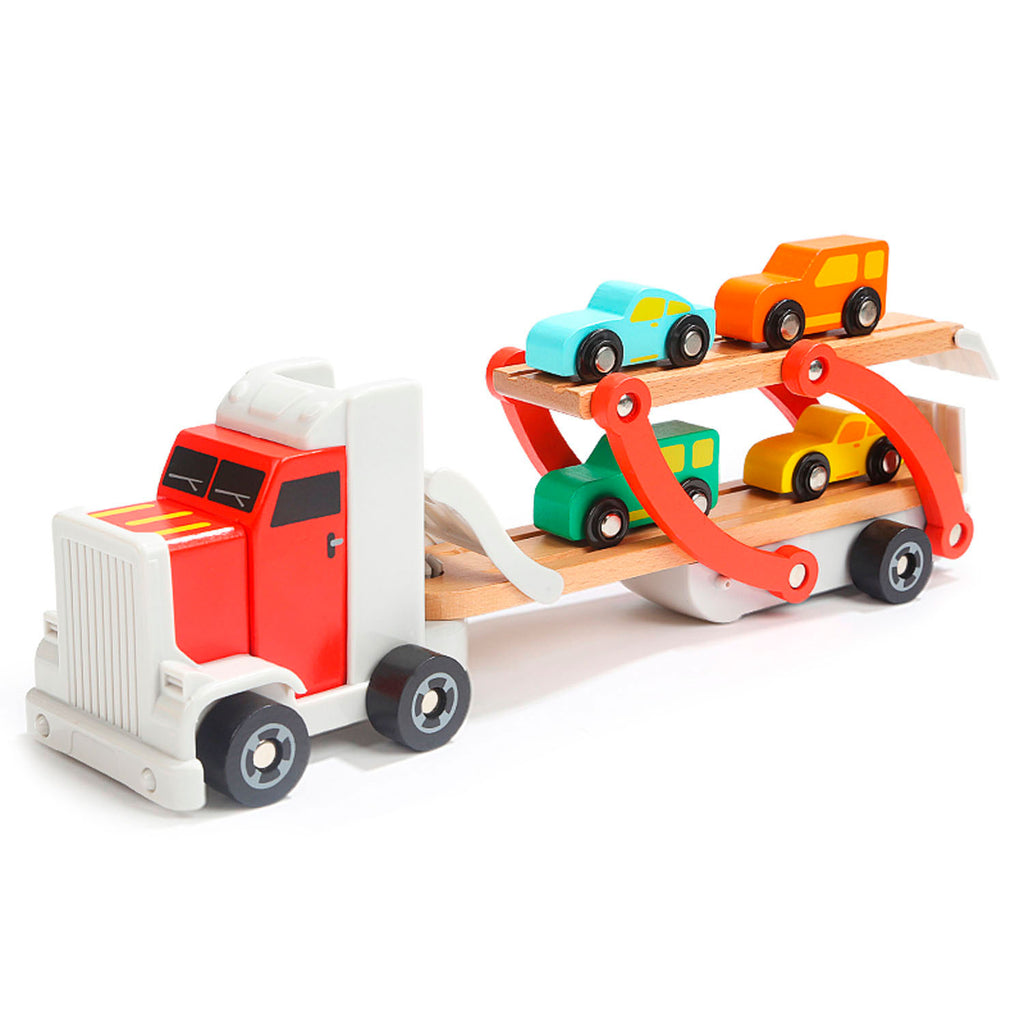 Topbright Houten Transporter met Auto's
