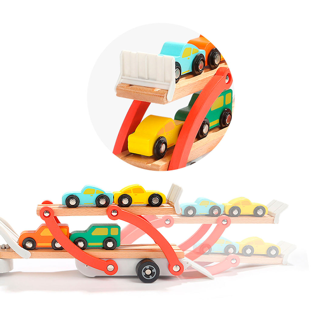 Topbright Houten Transporter met Auto's