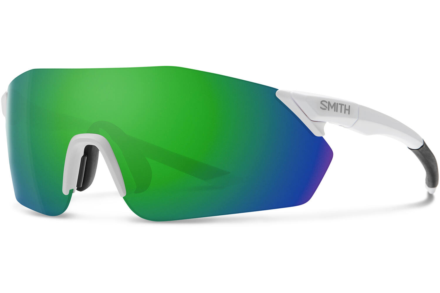 Smith - rverb bril matte white green sol-x mirror