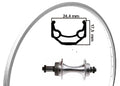 Kgs achterwiel 28 inch (622) stratos zilver freewheel uitval