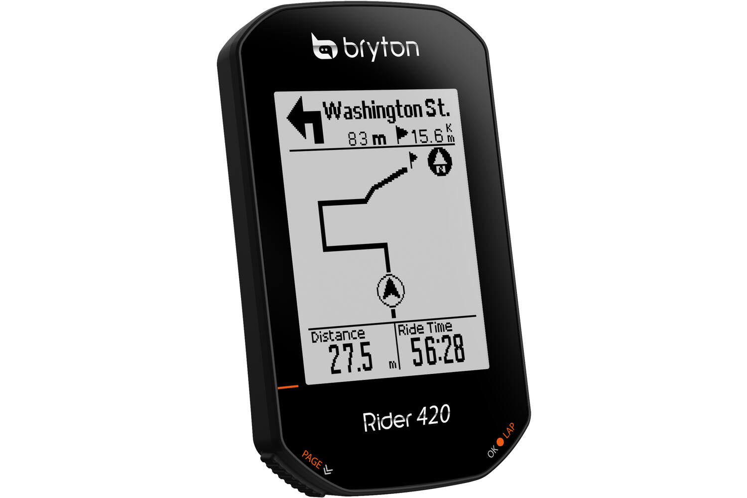 Bryton - rider 420 t gps fietscomputer rider inclusief hartslagband en cadans sensor ant+ / bluetooth