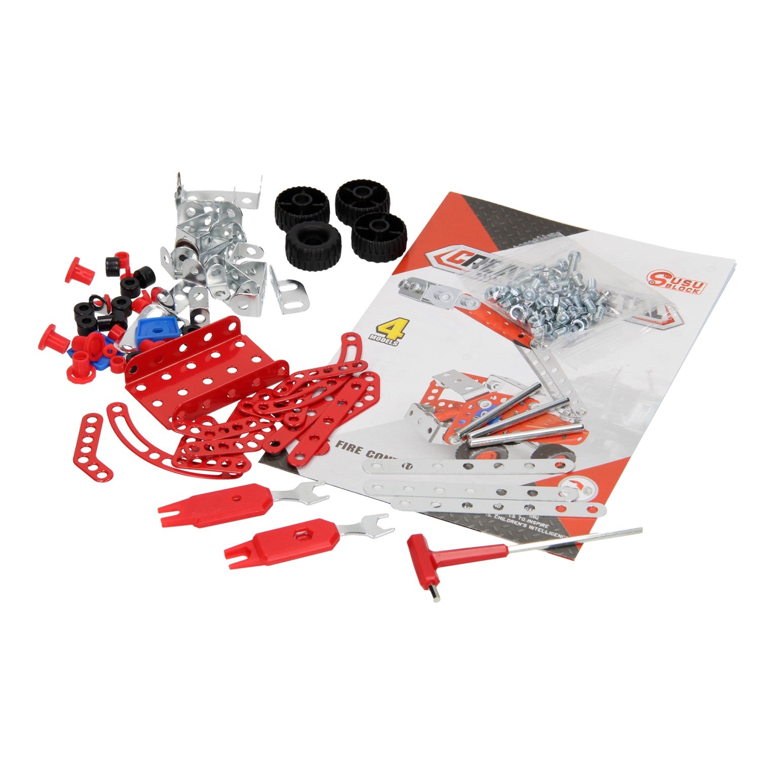 Metalen Constructieset Brandweerwagen 4 Models