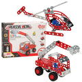 Metalen Constructieset Brandweerwagen 4 Models