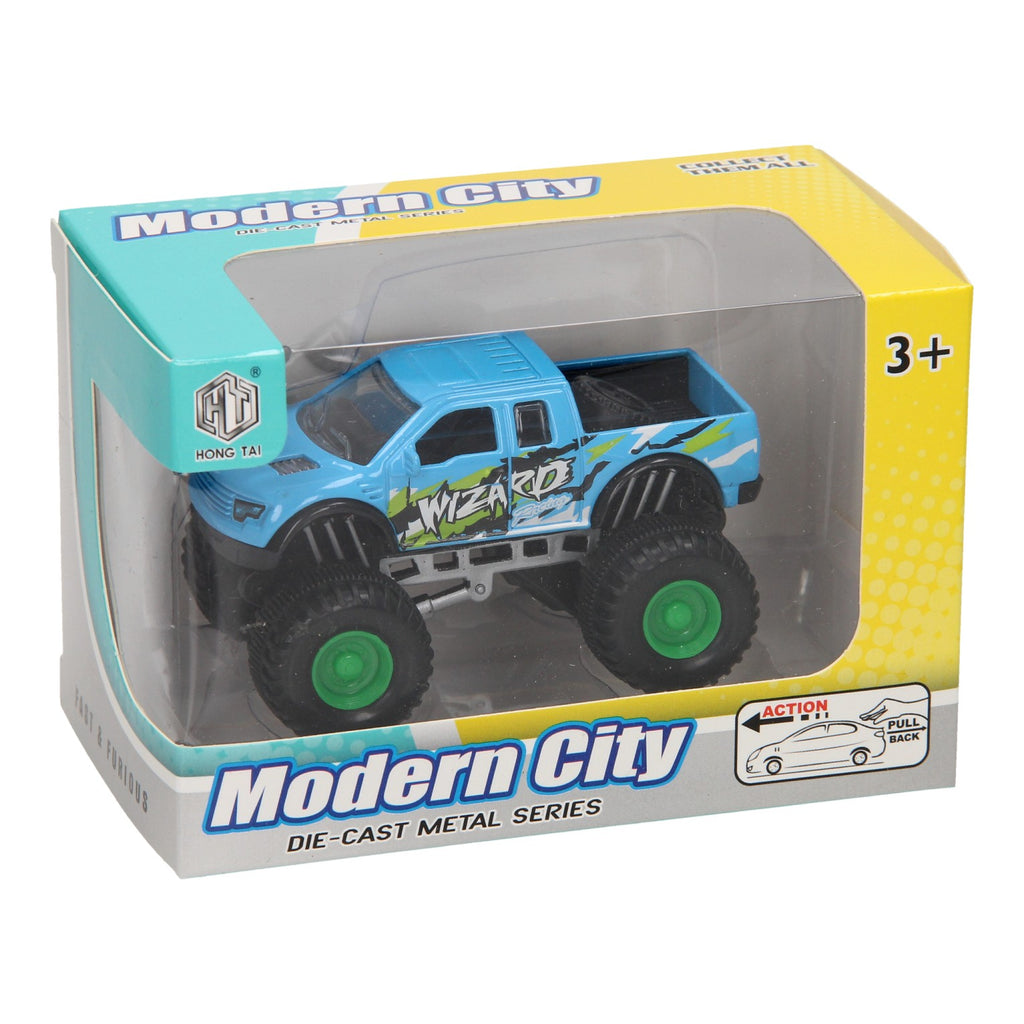 Die-cast pull back monstertruck