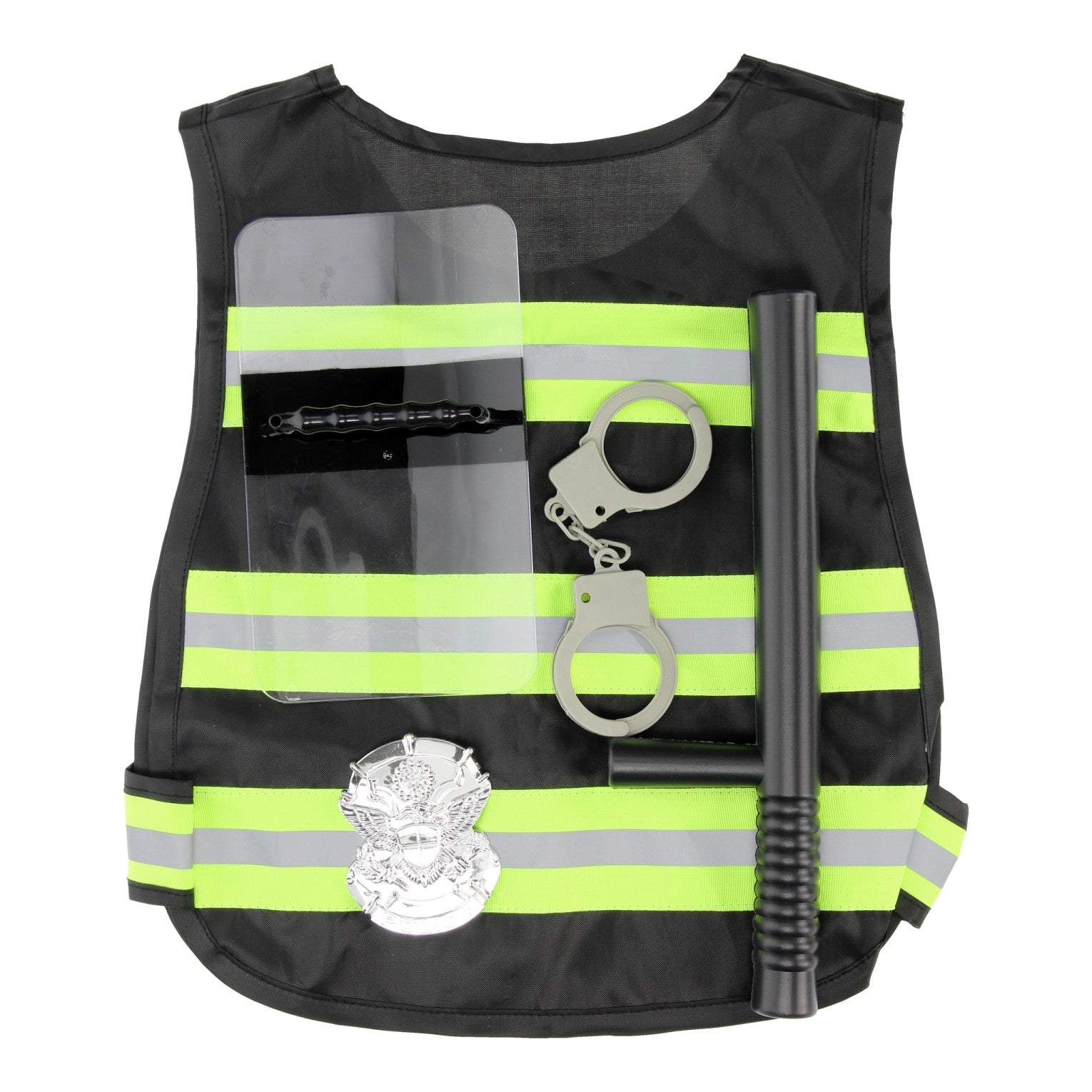 Politieset met Knuppel Handboeien 4dlg.
