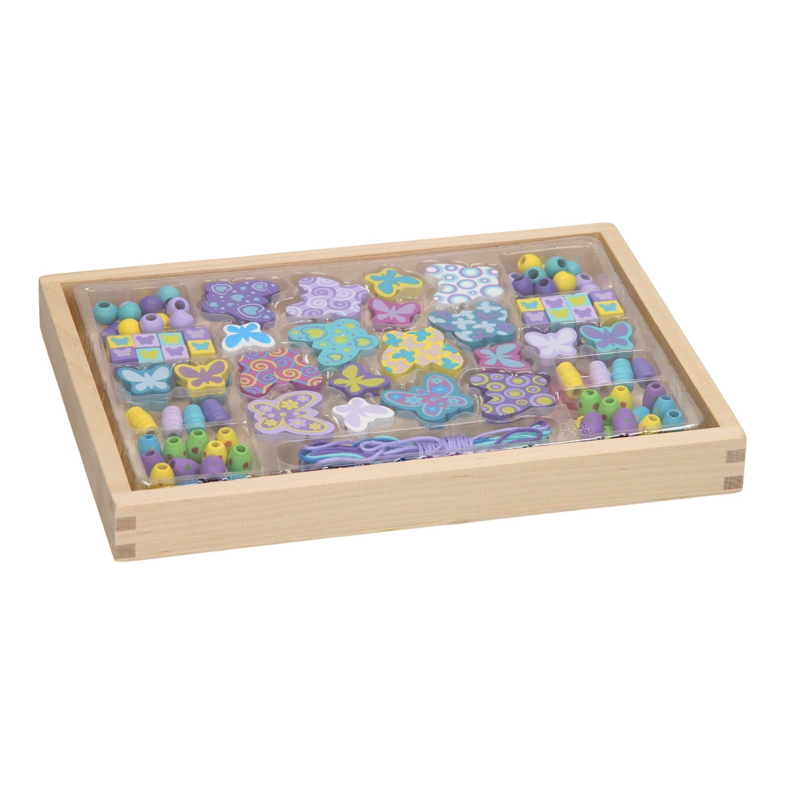 Houten Armbanden Kralenset Vlinder, 120dlg.