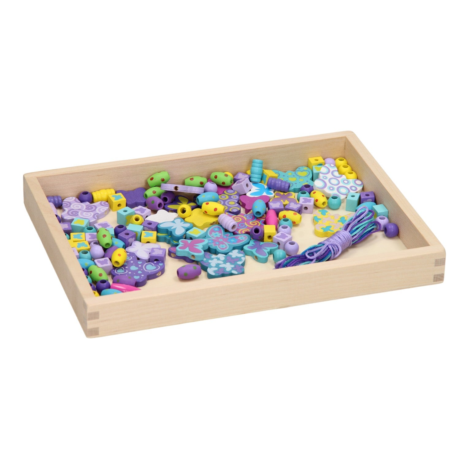 Houten Armbanden Kralenset Vlinder, 120dlg.