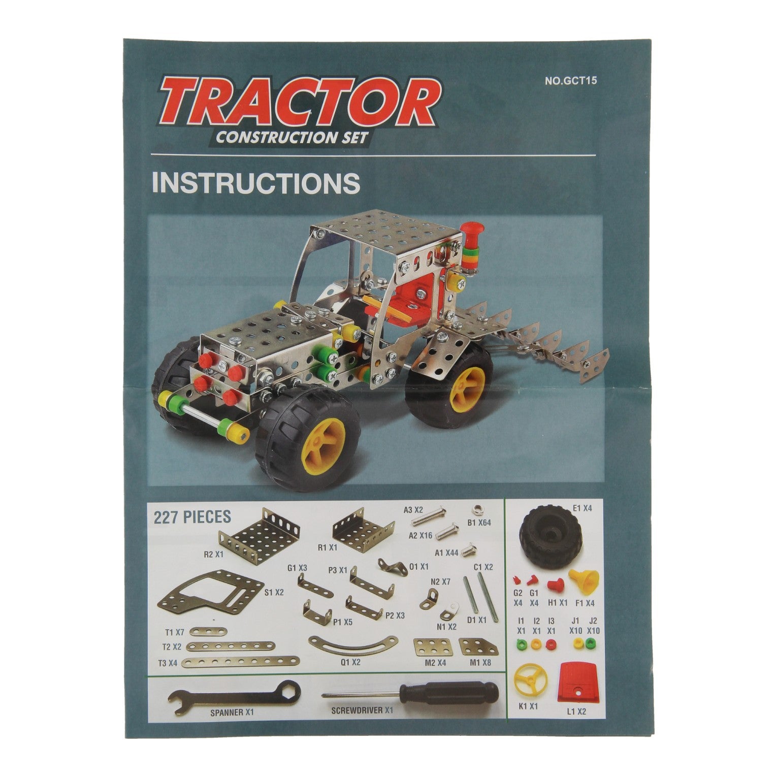 - Constructiekoffer Tractor Metaal 227dlg.