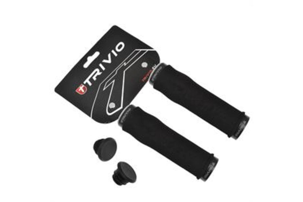 Trivio - mtb handvatten foam lock-on zwart ergonomic
