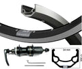 Kgs Achterwiel 26 inch (559) zac19 zwart cassette 8/9 speed uitval