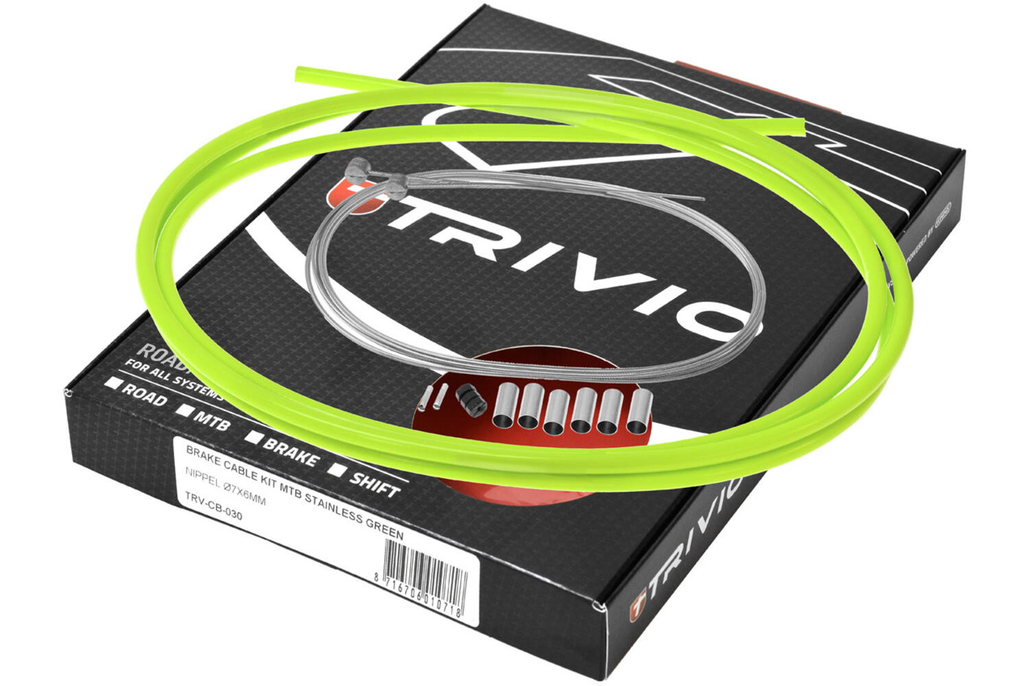 Trivio - mtb compleet remkabel kit rvs groen