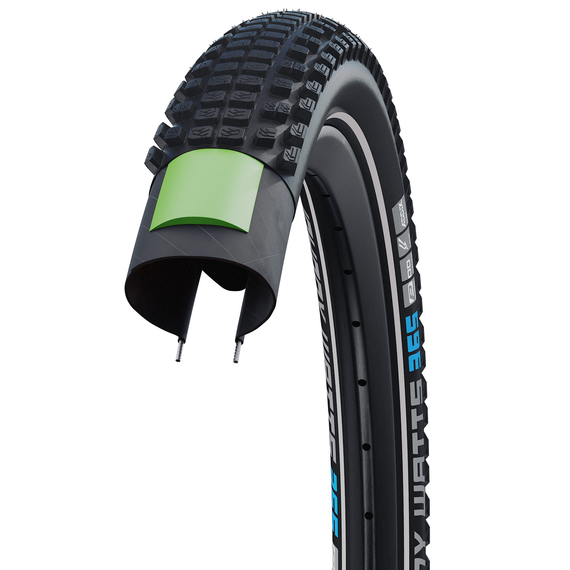 Schwalbe johnny watts 365 27.5x2.60 (65-584) folding performance line dd addix 4season black+reflex