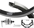 Kgs Voorwiel 28 inch (622) zac19 zw/zilver naafdynamo 6v 3w uitval