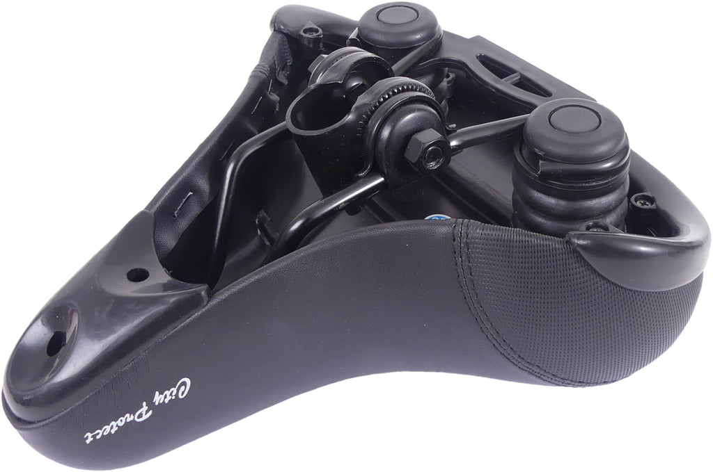 Edge fietszadel city protect met hoekbescherming - zwart