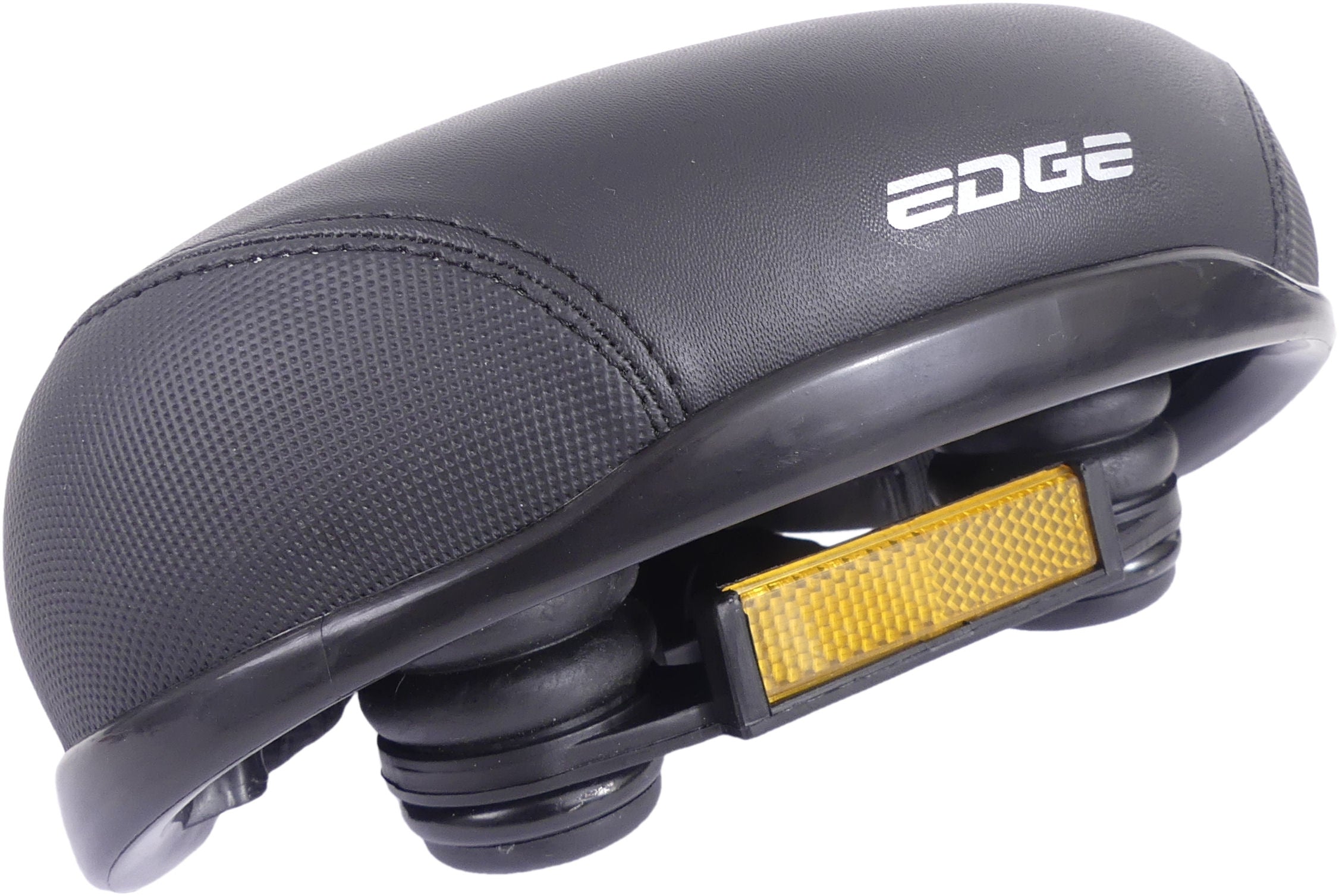 Edge fietszadel city protect met hoekbescherming - zwart