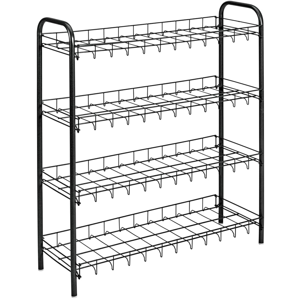 Metaltex schoenenrek 4 rekken 64x23x80.5 cm zwart