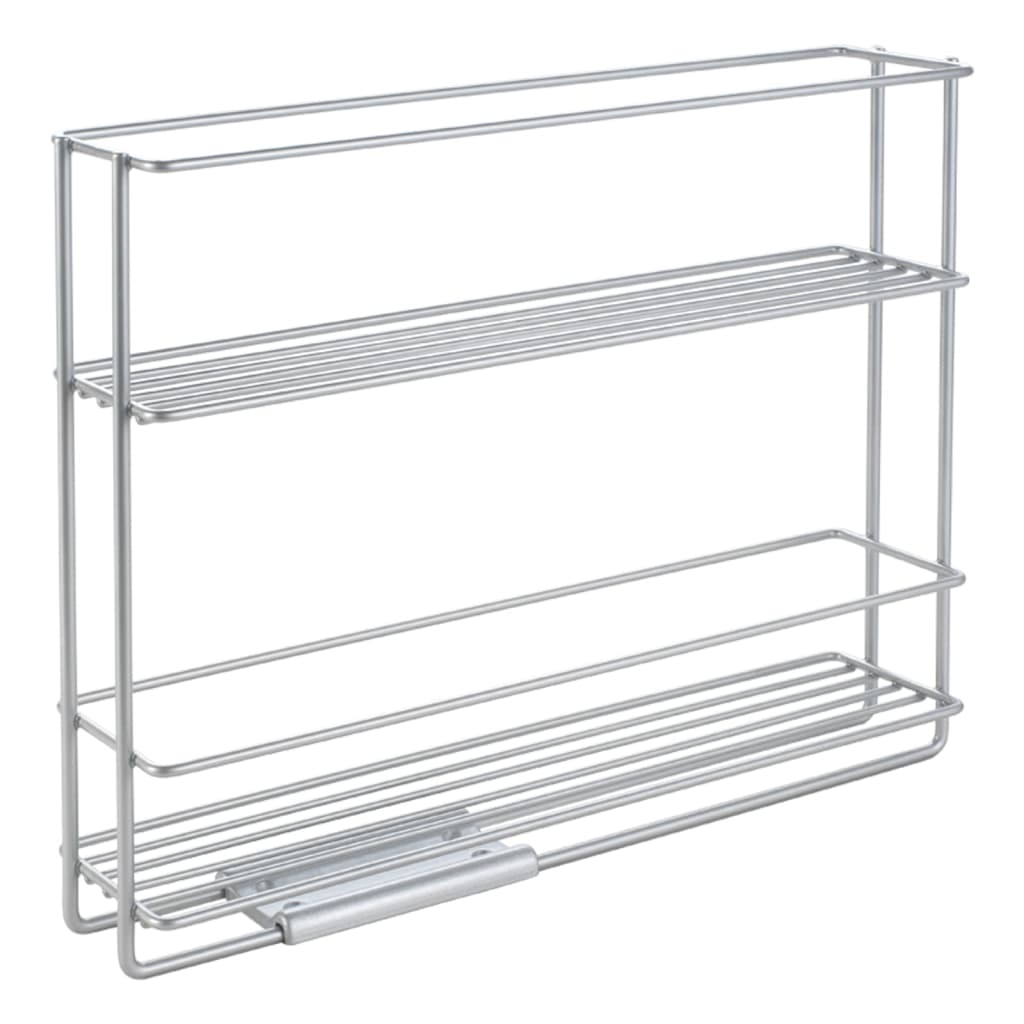 Metaltex space saver smart kitchen uitschuifbaar kruidenrek 6x28x22 cm zilver