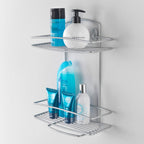 Metaltex onda doucherek 2 etages 26x11x35 cm zilver