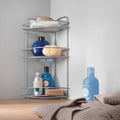 Metaltex onda badkamer-hoekrek 3 etages 22x22x53 cm zilver