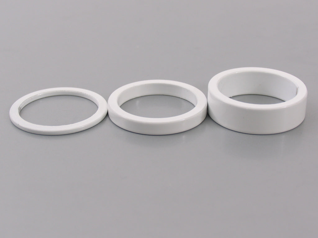 Balhoofd spacerset 1-1/8" (ø28.6) 3-delig 2/5/10mm Wit