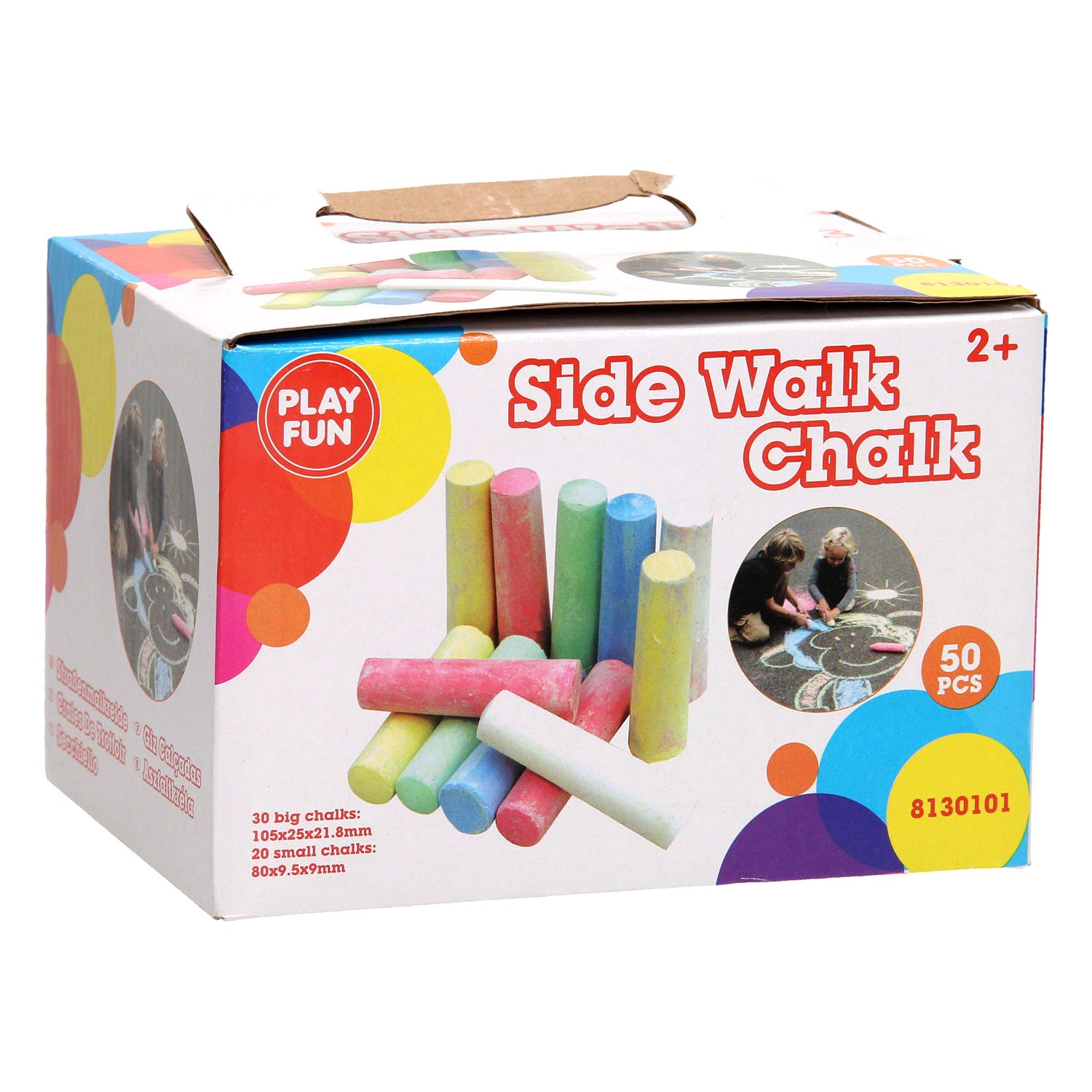 Playfun Stoepkrijt, 50dlg.