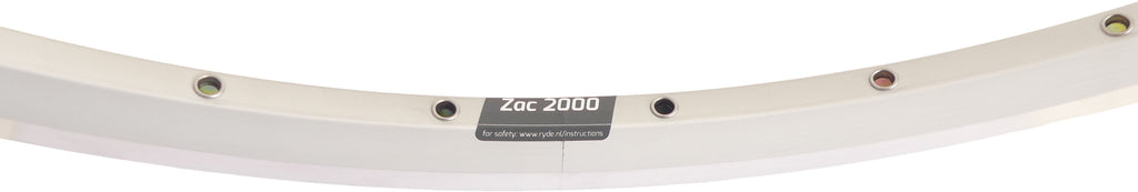Ryde velg zac 2000 28 622 x 19c aluminium 36 gaats 14g - zilver