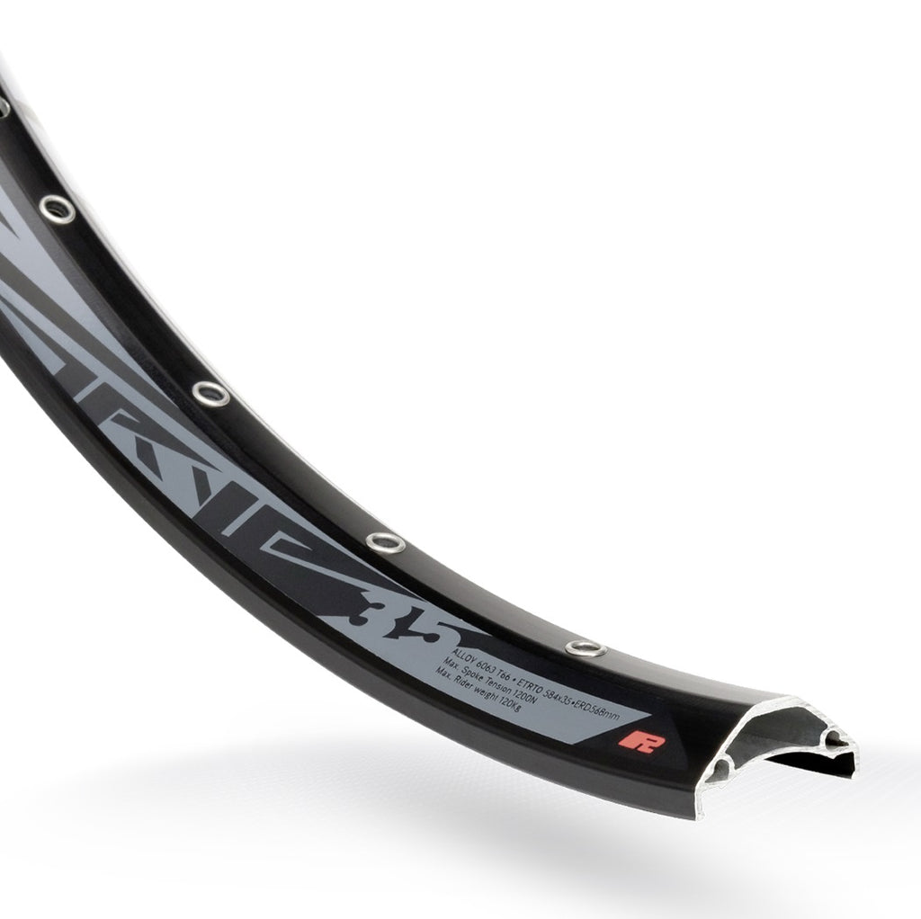 Velg Rodi TRYP 35 28/29" / 622 x 35C aluminium 32 gaats disc - zwart