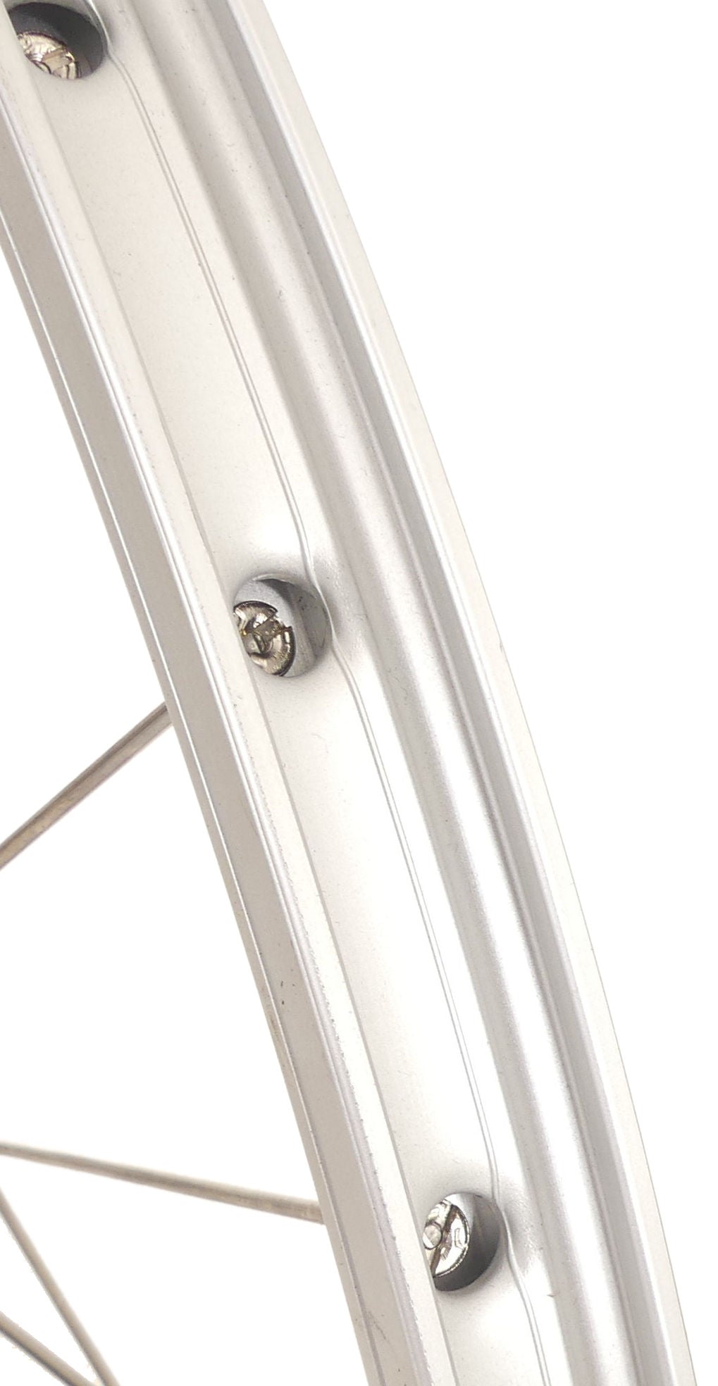 Voorwiel 28" / 622 x 19C met Shimano dynamonaaf voor velgrem - zilver